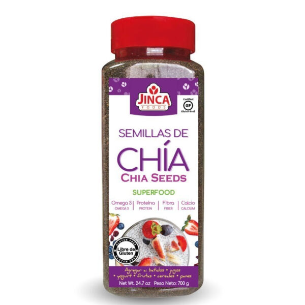 Chía semillas enteras 700 g Marca Jinca Foods